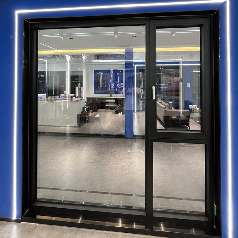 ZHONGPEI Aluminum alloy system window 80 series opening inside  Customized broken bridge aluminum alloy doors and windows, horizontally opened soundproof glass windows