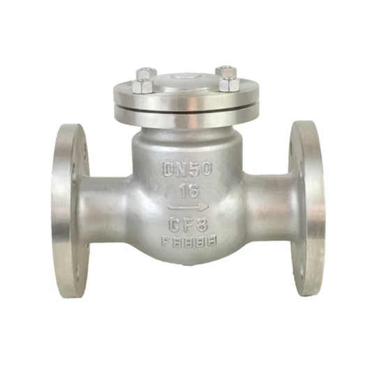 ZHENGHONG G-Flanged Swing Check Valve H44H/H44Y PN10-PN160 (DN50-DN600)   Stainless steel flange check valve flip plate flange connection check valve swing check valve short body