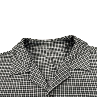 CHENJI Cuban Collar Jacket Shirt